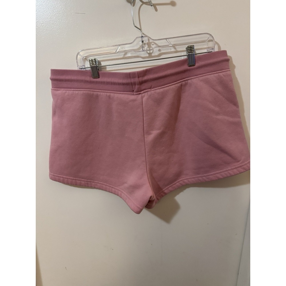True Religion Pink Sweat Shorts Women's XL Drawstring Lounge Y2K Embroidered - Picture 3 of 4
